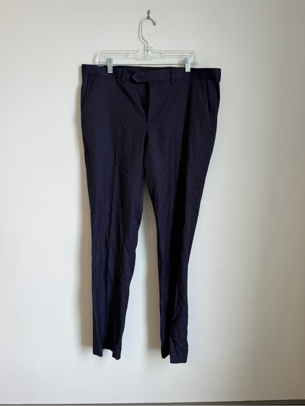Men's Navy Dress Pants - Tailored Slim Fit